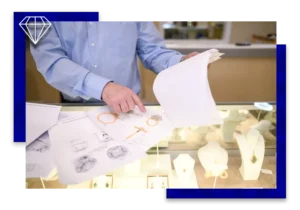 Artisan working on custom jewelry Portsmouth at Portsmouth Jewelers bench