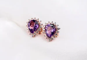 February birthstone amethyst ring close-up