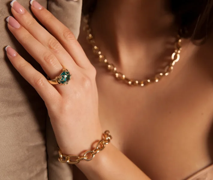 Gold necklace gift celebrating graduation milestone