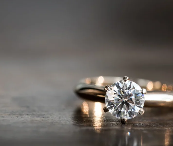 Close-up of a custom diamond ring representing engagement rings Portsmouth